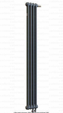 Вертикальный радиатор Arbonia 2180/04 N69 твв RAL 7016 Anthracite grey с нижней подводкой