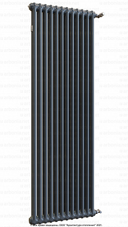 Вертикальный радиатор Arbonia 2180/12 RAL 7016 Anthracite grey с боковой подводкой