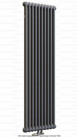 Вертикальный радиатор Arbonia 2180/10 N96 1/2 SF-3 Anthrazit metallic с нижней подводкой