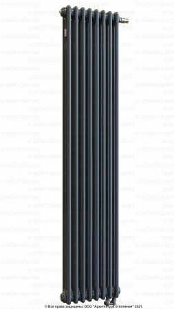 Вертикальный радиатор Arbonia 3180/08 N69 твв RAL 7016 Anthracite grey с нижней подводкой
