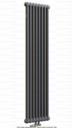 Вертикальный радиатор Arbonia 2180/08 N96 1/2 SF-3 Anthrazit metallic с нижней подводкой