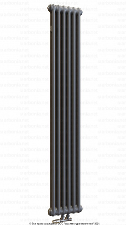 Вертикальный радиатор Arbonia 2180/06 N96 1/2 SF-3 Anthrazit metallic с нижней подводкой
