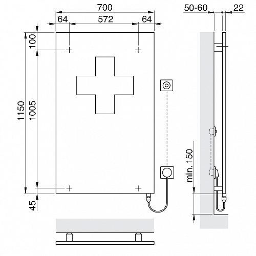 Дизайн-радиатор Флагтерм (Flagtherm) электрический KFW10 WKS1 Дизайн-радиатор Флагтерм (Flagtherm) электрический KFW10 WKS1