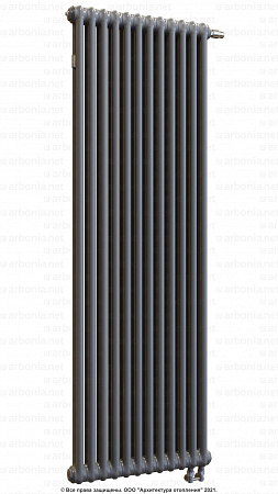 Вертикальный радиатор Arbonia 2180/12 N69 твв SF-3 Anthrazit metallic с нижней подводкой